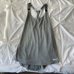 Nike Black and Gray Strap Tank Top